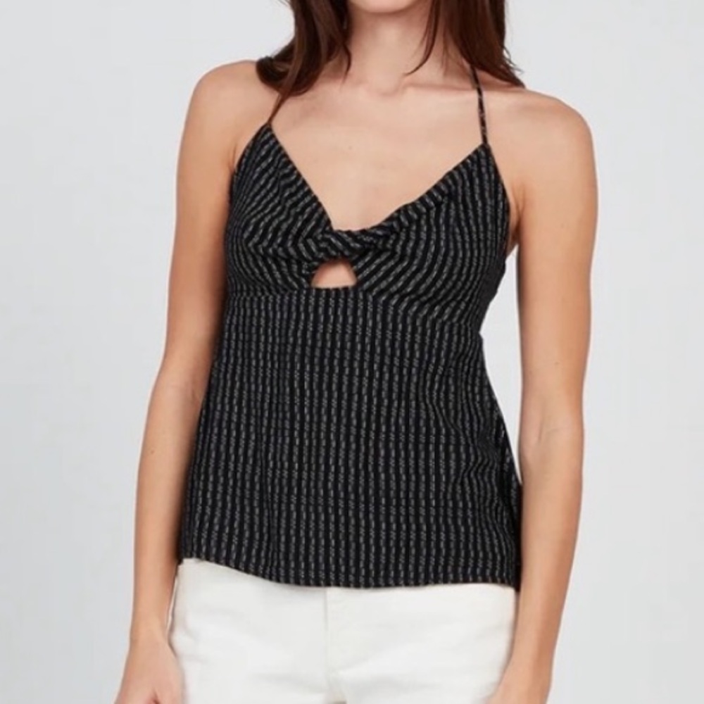 Volcom Small Top Wild Queendom in Black and White NWT
